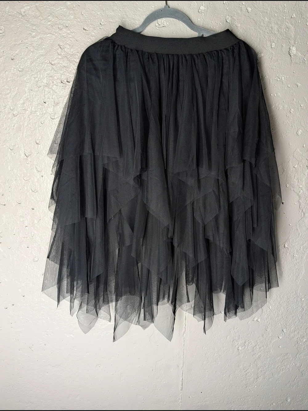 NWT Black Layered Tulle Midi Skirt Fairy Goth Balletcore OS - Picture 2 of 5